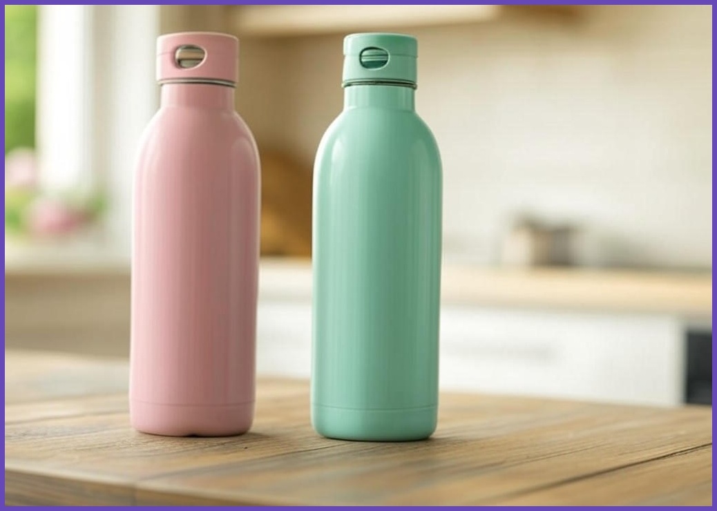 에버튼하우스 스텐인레스 별 물병 커플 2종 세트, PINK + MINT, 1.6L, 1개
