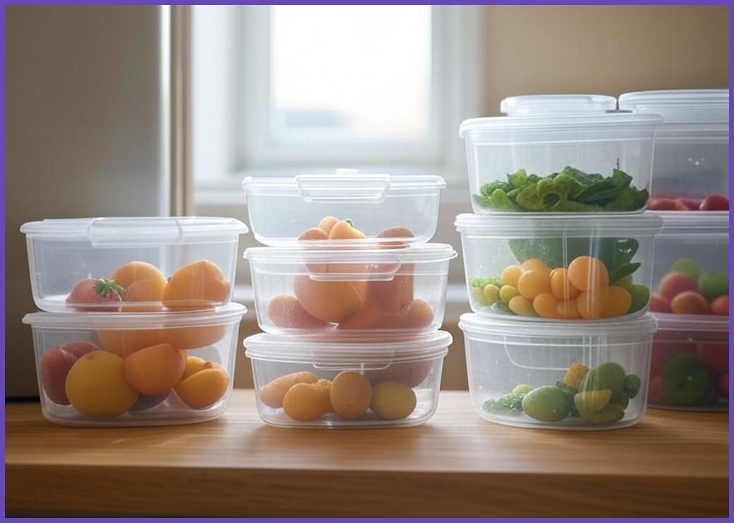 모노테일 진공 밀폐용기 세트 냉장고정리 마스터, 420+600+1240+1770ml x각 2개씩/총8P, 1세트 - 이미지 1