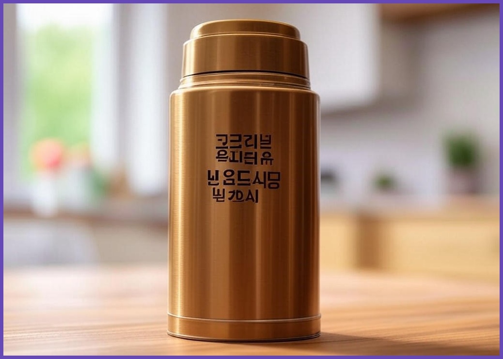 코코리브 롱타임 보온도시락, 1개, 골드
